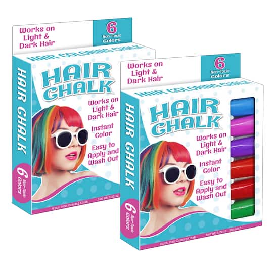 The Pencil Grip&#x2122; Hair Stix Hair Chalk, 2 Packs of 6